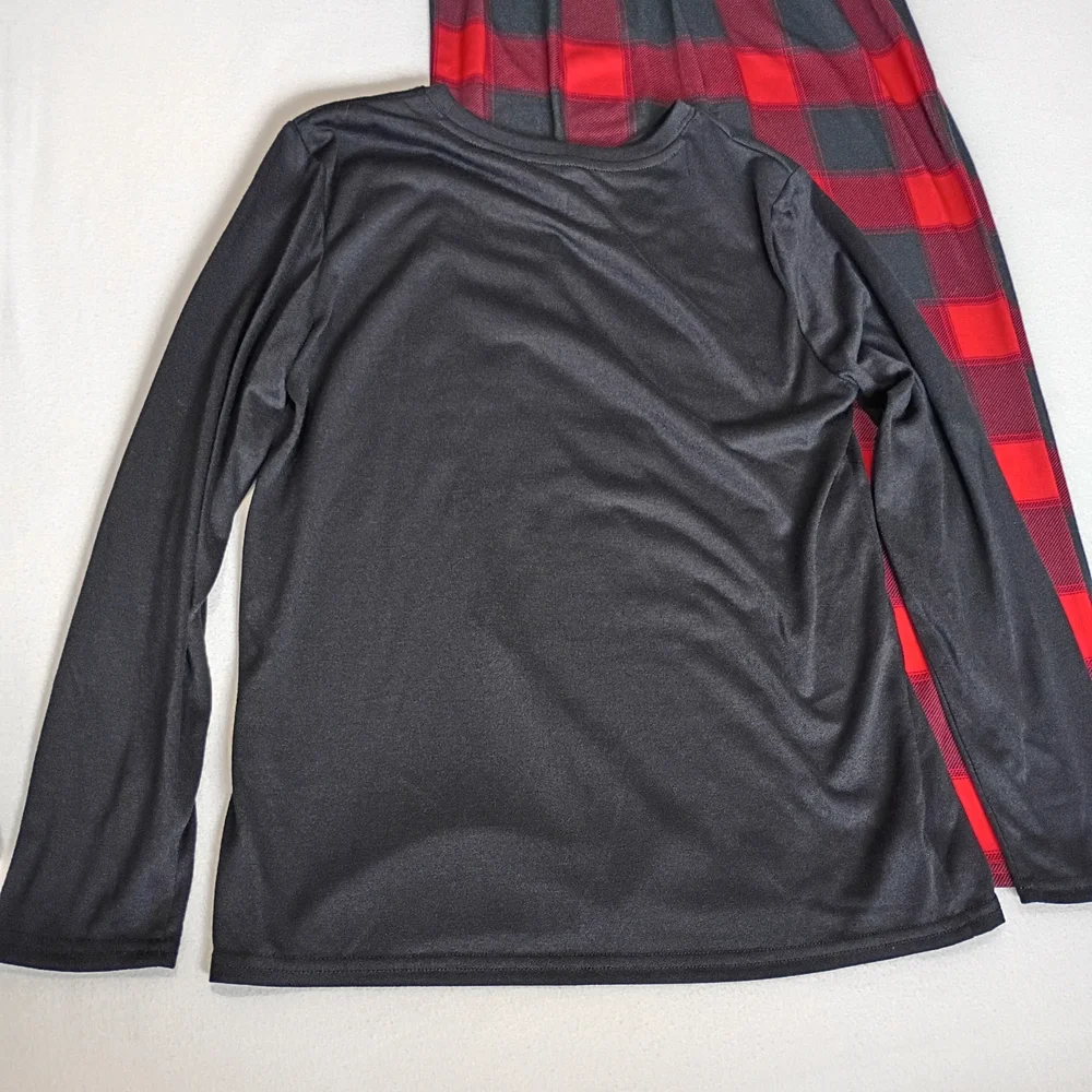 Cat & Jack NEWTeen Sz 14 Black and Red Dinosaur Cookie Pajama Set